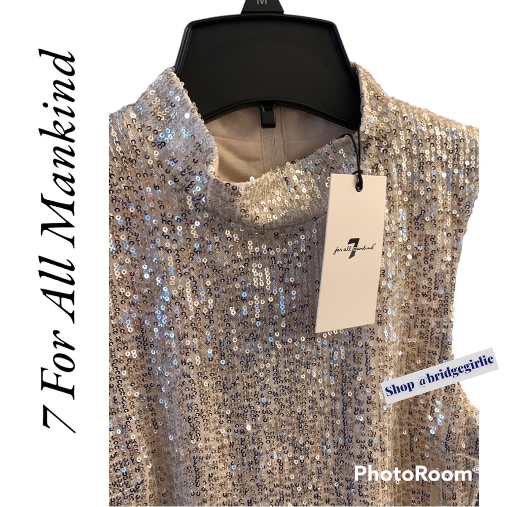 7 For All Mankind Sequin Bodysuit New with Tags - Picture 4 of 7
